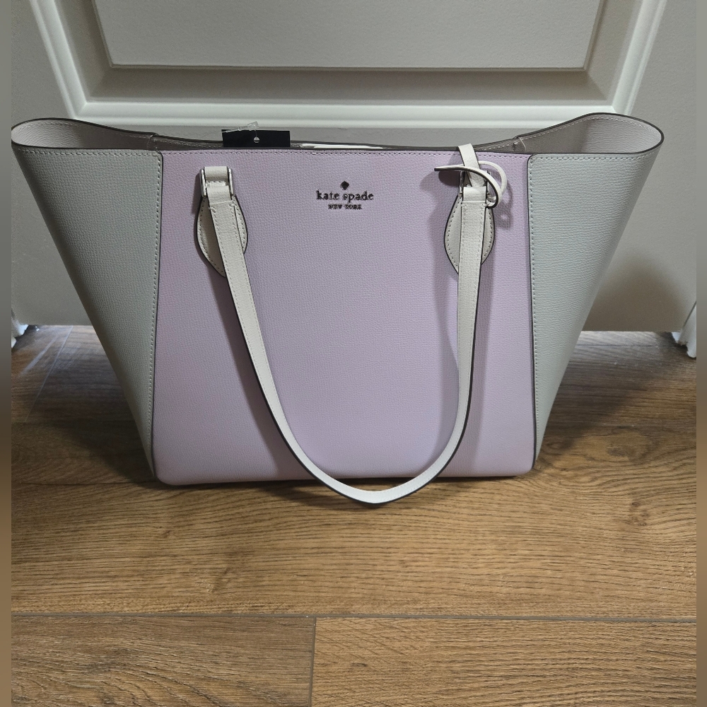 Kate Spade Lilac and Gray Tote Bag